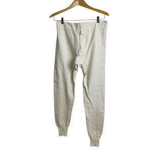 Vtg French Armee Long Johns Military Button Up Pants WW2 J Flament & Fils